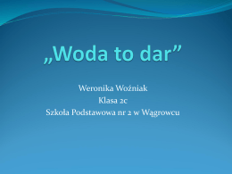 Weronika Woźniak Klasa 2c Szkoła Podstawowa nr 2 w Wągrowcu   „Jak powstaje kropla wody?” Jak powstaje kropla wody to zależy od pogody gdy słoneczko mocno grzeje ciepło.