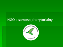 NGO a samorząd terytorialny   Źródła przychodów NGO województwo Kujawsko Pomorskie – badania UM 2008 dotacje od innych zagranicznych org.