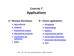 CHAPITRE 7  Applications A – Réseaux électriques  B – Autres applications  a. Ligne aérienne  a.