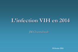 L’infection VIH en 2014 JM Chennebault  18 février 2014 Infection VIH DDC DDI SIDA  VIH1*  VIH2*  AZT  Sérologie ELISA et Western blot *Barré –Sinoussi, Chermann, Montagnier (Institut Pasteur)