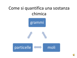 Come si quantifica una sostanza chimica grammi  particelle  moli   0) calcola la massa in uma di una molecola di ammoniaca a partire dai PA e converti.