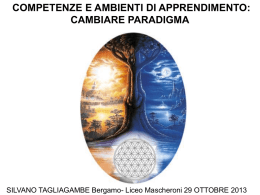 COMPETENZE E AMBIENTI DI APPRENDIMENTO: CAMBIARE PARADIGMA  SILVANO TAGLIAGAMBE Bergamo- Liceo Mascheroni 29 OTTOBRE 2013   1  L&rsquo;INTEGRAZIONE DELLE INTELLIGENZE   Bansky sui muri di Londra, street art.