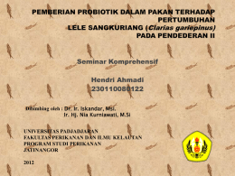 Seminar Komprehensif Hendri AhmadiDibimbing oleh : Dr. Ir. Iskandar, Msi. Ir. Hj.