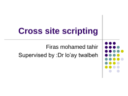 Cross site scripting