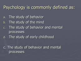 Who is the founding father of Psychology?