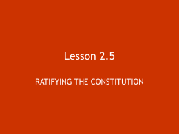 Ratifying the Constitution slideshow