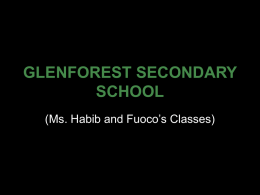GLENFOREST SECONDARY SCHOOL