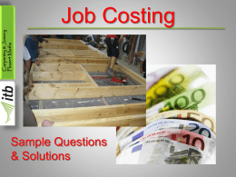 Job Costing Sample Questions