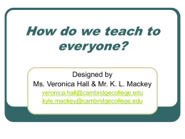 How do we teach to everyone? - Mack