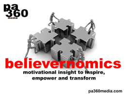 Belivernomics - Introduction to believernomics