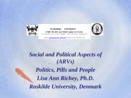 Social and Political Aspects of (ARVs)