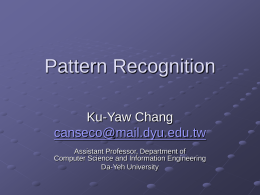 An Introduction to Pattern Recognition (Part Two)