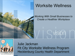Fit City Workshop Wellness - Care Share Health Alliance