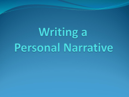 LEAD21 - Write a Personal Narrative Show