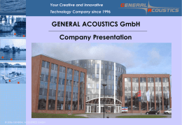GA Company Profile E.. - GENERAL ACOUSTICS Echosounding
