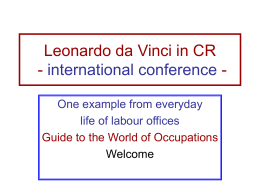 Leonardo da Vinci in CR - intetnational conference -