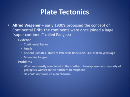 Earth`s Interior Processes Chapter 5 Plate
