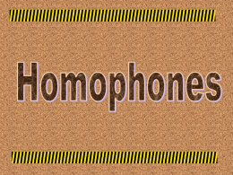 Homophones 4