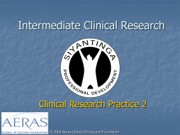 Clinical Research Practice 2