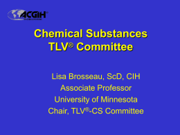 Chemical Substances TLV® Committee