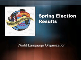 Spring Election Results