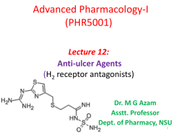 Advanced Pharmacology-I (PHR5001) Lecture 12: Anti