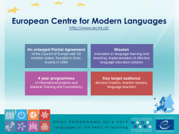English - European Centre for Modern Languages
