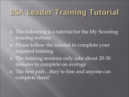 Click here for a My Scouting Training Tutorial