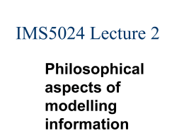 IMS5024 Lecture 2