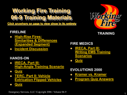 06-9 Training Materials - Working Fire Training Systems