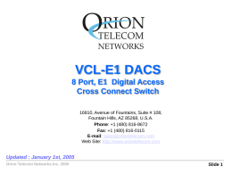 e1_dacs - Orion Telecom Networks