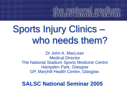 Are Sports Injury Clinics important?