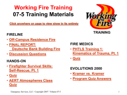07-5 Training Materials - Working Fire Training Systems