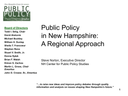 Mental Health in NH`s Schools - New Hampshire Center for Public