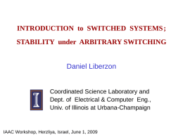 Lecture 1 - Daniel Liberzon