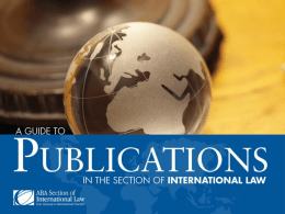 Program Committee Newsletters International Law Student News