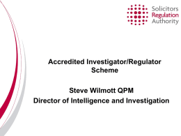 Steve Wilmott - International Conference of Legal Regulators