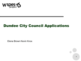 Dundee City Council Applications - W