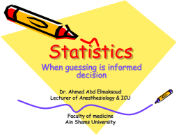 Statistics - Ain Shams University