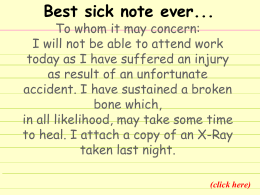 Best sick note ever