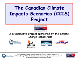 (CCIS) Project - Canadian Institute for Climate Studies