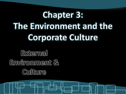 The Environment and the Corporate Culture