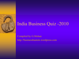India_Business_Quiz-2010 V1.0