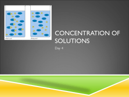 Concentration of solutions