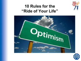 The Energy Bus Rule #1 - Optimist