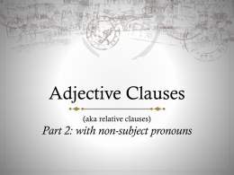 Adjective Clauses 2 PPT
