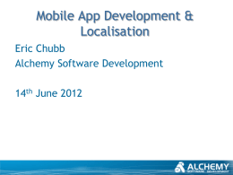 Mobile App Development & Localisation