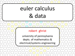 Euler Calculus & Data