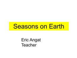 Seasons on Earth