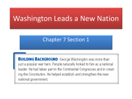 Washington Leads a New Nation
